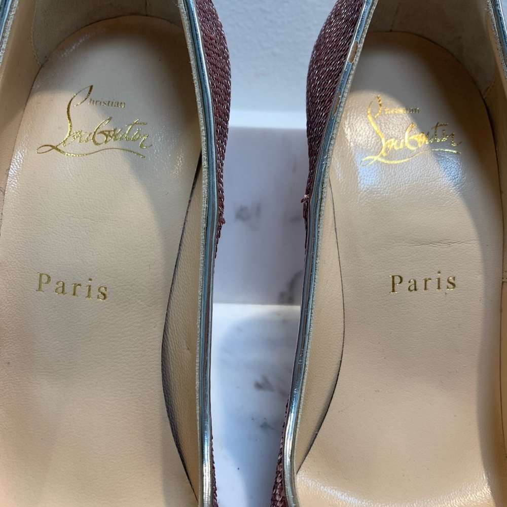 Christian Louboutin slightly used 1x rose gold heels. - Picture 7 of 13